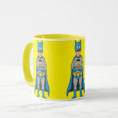 Funny Superhero Burger Mug –  Funny Gift  マグカップ (正面左)