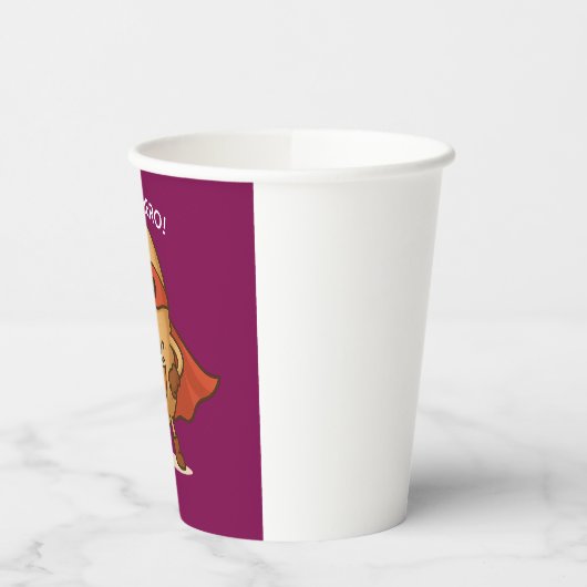 Funny Superhero Potato Cartoon 8oz Paper Cup 紙コップ (左)