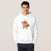 Funny Superhero Potato Cartoon Pullover Hoodie パーカ (正面フル)