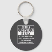Funny Supervisor Design Saying_ Being A Supervisor キーホルダー (正面)