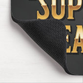 Funny Supreme Leader Gold Typography Office マウスパッド (コーナー)