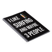 Funny Surfer Gifts Surfing Lover Surfboard Humor  ノートブック (右側)