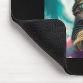 Funny Surfing Cat Selfie With Shark Meme _1  マウスパッド (コーナー)