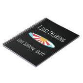 Funny Surfing Gifts Surfboard Surfer Summer Ocean ノートブック (左側)