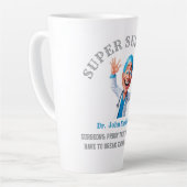 Funny Surgeon Cartoon Gift for Doctors & Nurses カフェラテマグ (左アングル)