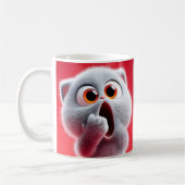 Funny Surprised Cat Coffee Mug – Cute Gift for Cat コーヒーマグカップ (左)