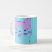 Funny Surprised Cat "Too Much Coffee" Quote コーヒーマグカップ (正面左)