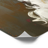 Funny Surprised Sheep Whimsical Animal Expression ポスター (角)