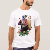 Funny Surreal Musical Bluejay Bird Tシャツ (正面)