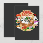Funny Sushi Addict Asian Food Lover Gift Sushi T-S 招待状 (正面/裏面)
