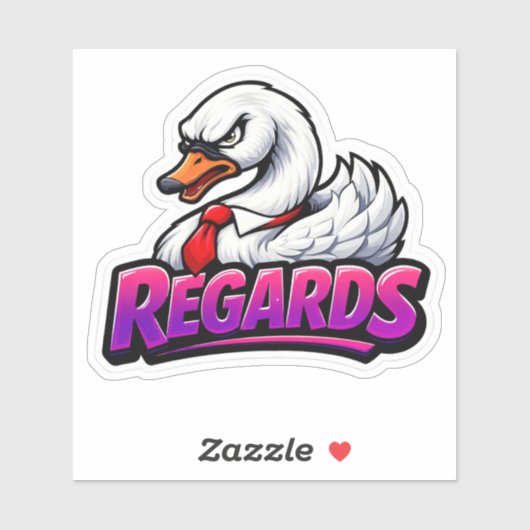 Funny Swan Regards Office Sarcasm Sticker シール (シート)