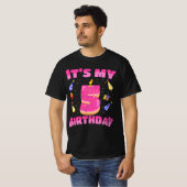 Funny Sweet Donut It's My 5th Birthday 5 Yrs Old G Tシャツ (正面フル)