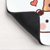 Funny Sweet Kawaii Kp Bear Panda Hugging Couple Lo マウスパッド (コーナー)