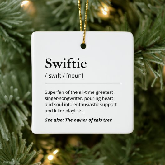 Funny Swiftie Definition Nordic Tree Holiday セラミックオーナメント (ツリー)