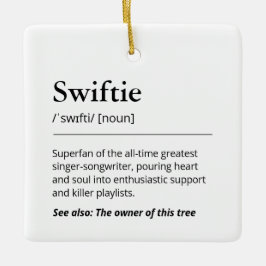Funny Swiftie Definition Nordic Tree Holiday セラミックオーナメント