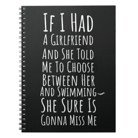 Funny Swimming Men Gifts Humor Swimmer For Him ノートブック (正面)