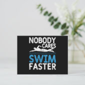 Funny Swimming Team Coach Sport Nobody Cares Swim ポストカード (スタンド正面)