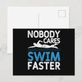 Funny Swimming Team Coach Sport Nobody Cares Swim ポストカード (正面/裏面)