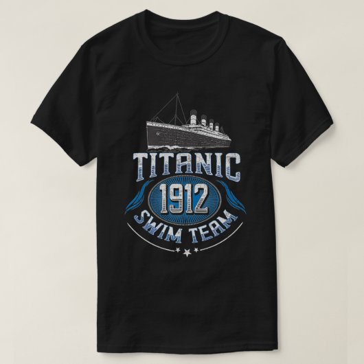 Funny Swimming Titanic 1912 Cruise Swim Team Prem Tシャツ (デザイン正面)