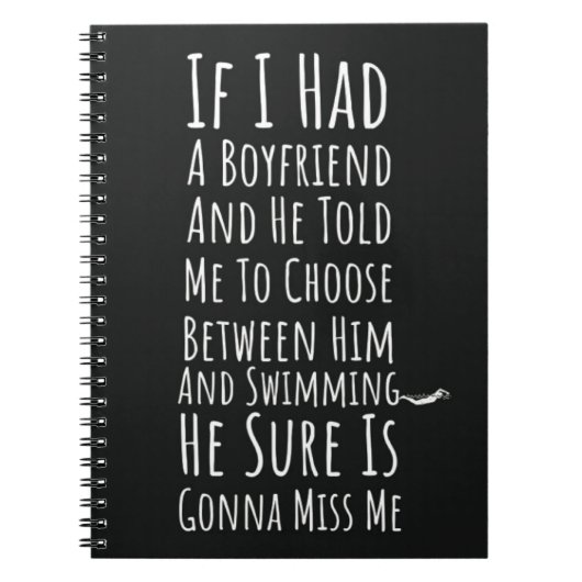 Funny Swimming Women Gifts Swimmer For Her Girls ノートブック (正面)