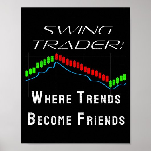 Funny Swing Trader Trading Stock Market  ポスター (正面)
