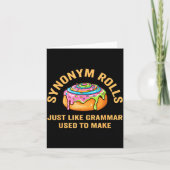 Funny Synonym Rolls Joke Cinnamon Rolls Grammar Pu カード (正面)