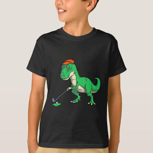 Funny T Rex Dinosaur Golf Gifts Shirts For Men Gol Tシャツ (正面)