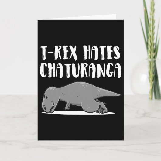 Funny T-rex Dinosaur Yoga Apparel Perfect Present  カード (正面)