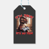 Funny T-Rex Gamer Quote Design ギフトタグ (正面)