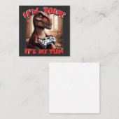 Funny T-Rex Gamer Quote Design ノートカード (正面/裏面)