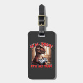 Funny T-Rex Gamer Quote Design ラゲッジタグ (正面縦)