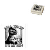 Funny T-Rex Gamer Quote Design ラバースタンプ (押印)