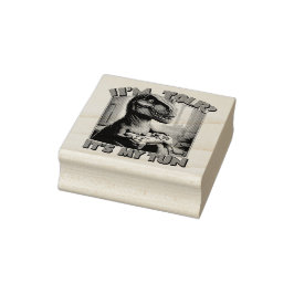 Funny T-Rex Gamer Quote Design ラバースタンプ