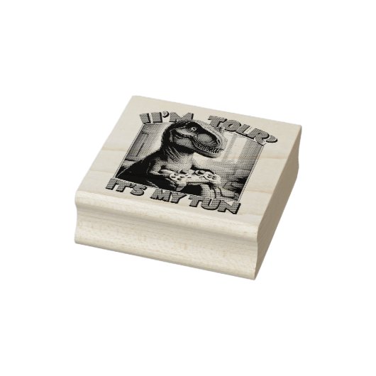 Funny T-Rex Gamer Quote Design ラバースタンプ (スタンプ)
