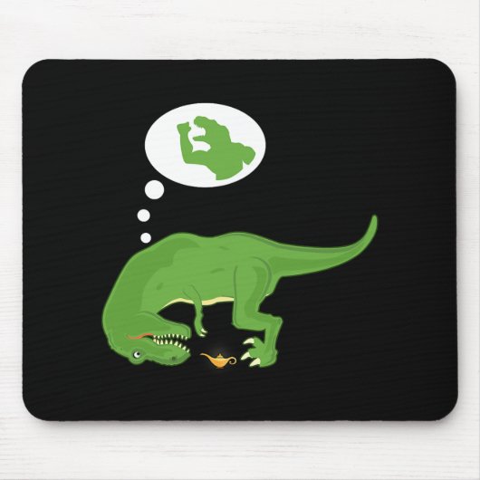 Funny T-rex , Genie Lamp, Short Arms, By Zany Brai マウスパッド (正面)
