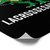 Funny T Rex Lacrosse Dinosaur Lax Boys Lacrosse Te ポスター (角)