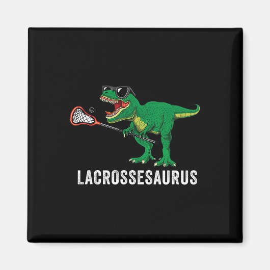 Funny T Rex Lacrosse Dinosaur Lax Boys Lacrosse Te マグネット (正面)