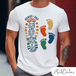 Funny t-shirt with daddy's footprint design tシャツ