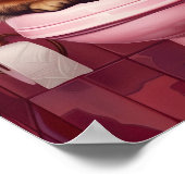 Funny Tabby Cat Bathroom Print Quirky Cat Toilet ポスター (角)