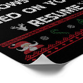 Funny Tacky Santa Knows You Lied On Your Resume Ug ポスター (角)