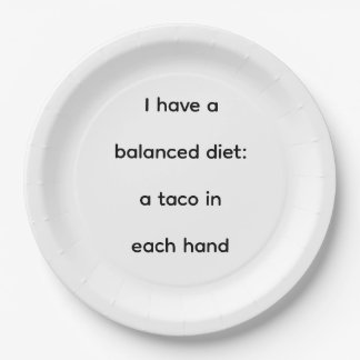 Funny+Taco+Balanced+Diet+Paper+Plate ペーパープレート