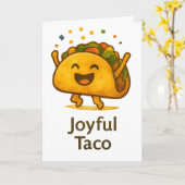 Funny Taco Birthday Card  Greeting カード (黄色い花)
