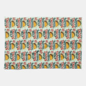 Funny Taco Lover Fiesta Foodie Humor Art Blue キッチンタオル (横)