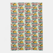 Funny Taco Lover Fiesta Foodie Humor Art Blue キッチンタオル (縦)
