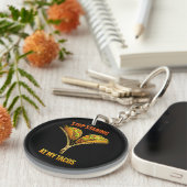 Funny Taco Lover Stop Staring キーホルダー (正面右)