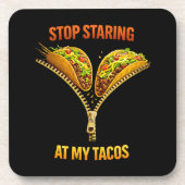 Funny Taco Lover Stop Staring コースター (正面)