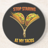 Funny Taco Lover Stop Staring コースター (正面)