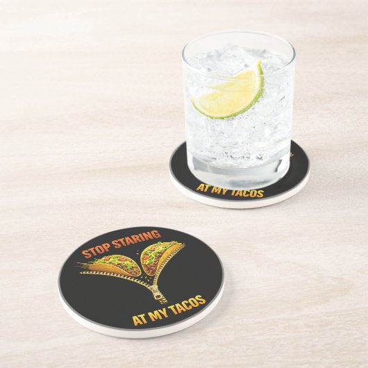 Funny Taco Lover Stop Staring コースター (側面)
