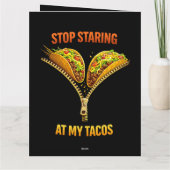 Funny Taco Lover Stop Staring サンキューカード (裏面)