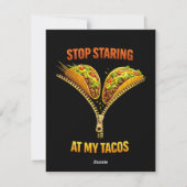 Funny Taco Lover Stop Staring シーズンカード (裏面)